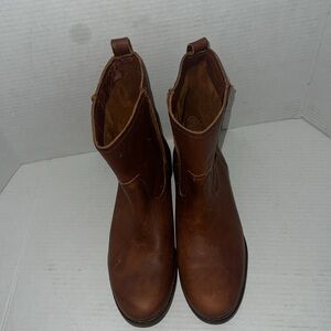 Frye Brown Cara Cognac Roper Style Short Boots